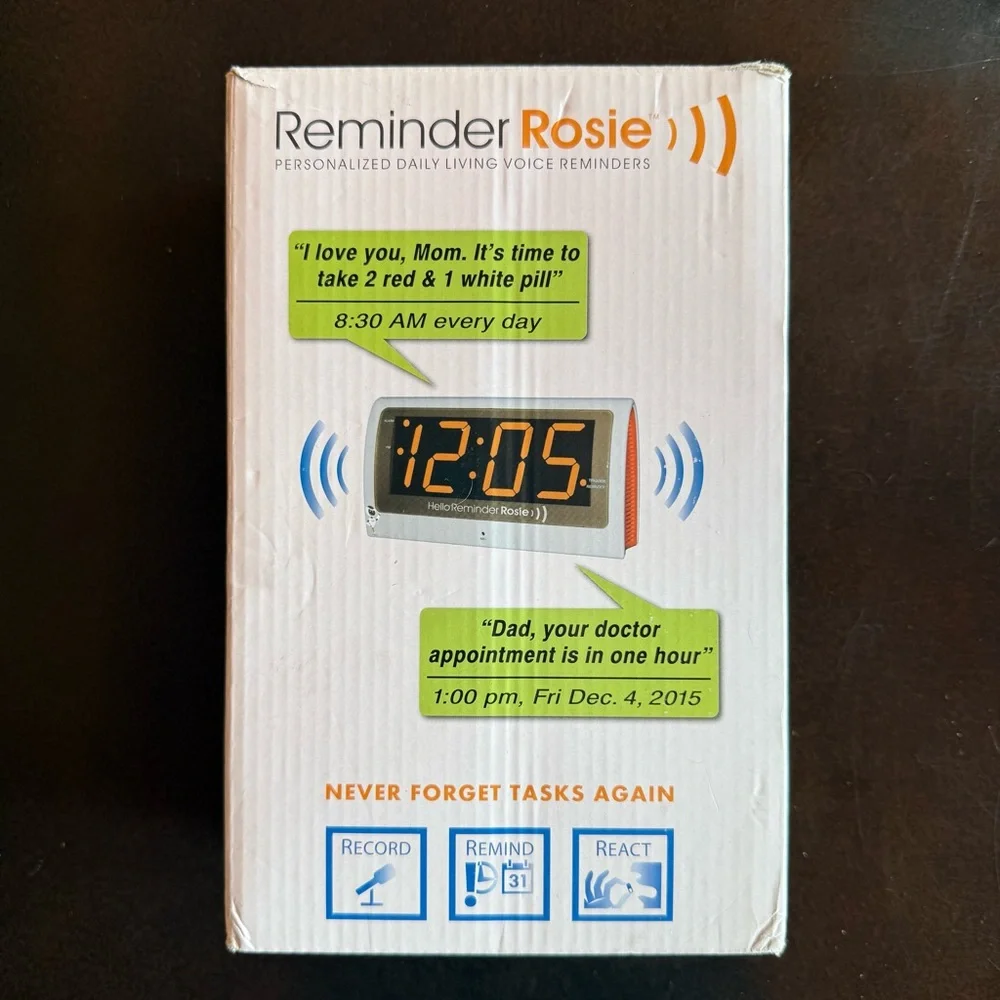 ROSIE White Digital Reminder CLOCK.